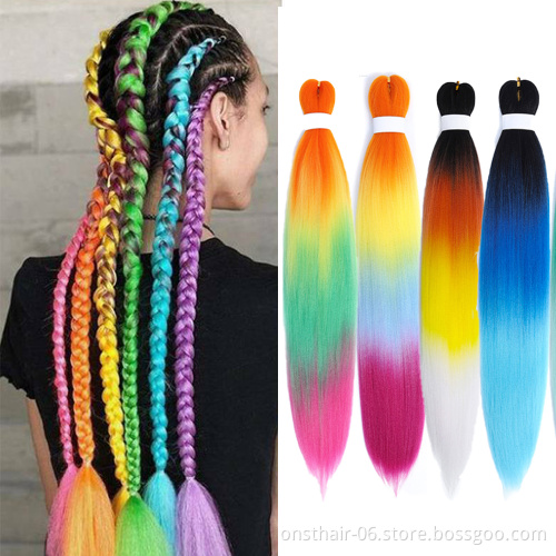 Hot selling  24inch 80g Easy Pre Stretched Braiding Hair Pre Stretched Synthetic Braiding Hair